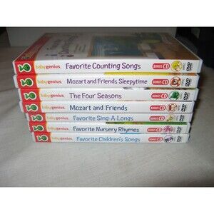 Baby Genius DVD Lot 7 DVD's San Diego Zoo - Underwater Adventures - Animals  NEW